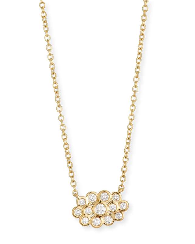 Starlet 18k Gold Diamond Mini Cloud Pendant Necklace